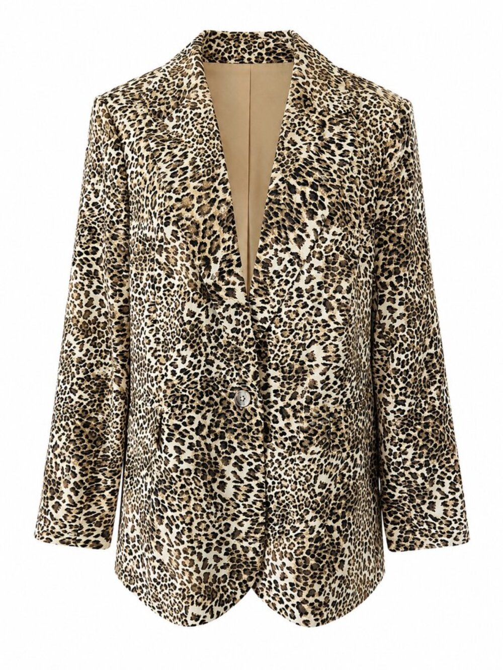 NEW! Jessica Simpson Leopard Print Long Blazer Jacket